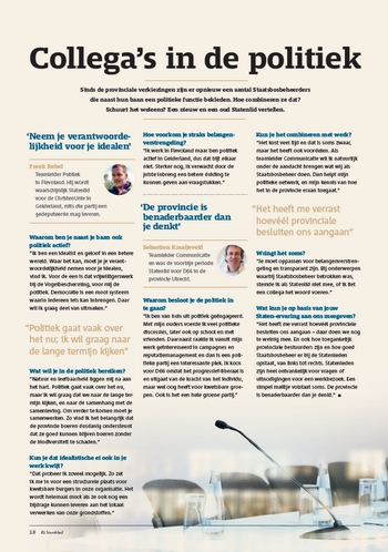 Artikel collega's in de politiek