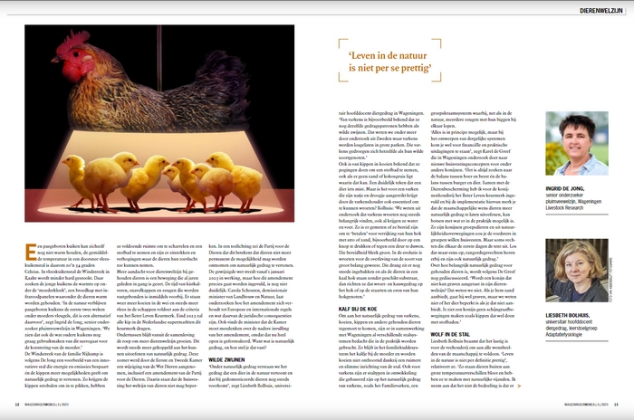 Artikel natuurlijk gedrag veehouderij